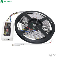 Smd 5050 RGBWWW (5 en 1) color 12v 24v 60led por metro luz de tira flexible IP65 RGB + blanco cálido + controlador CCT blanco puro CC